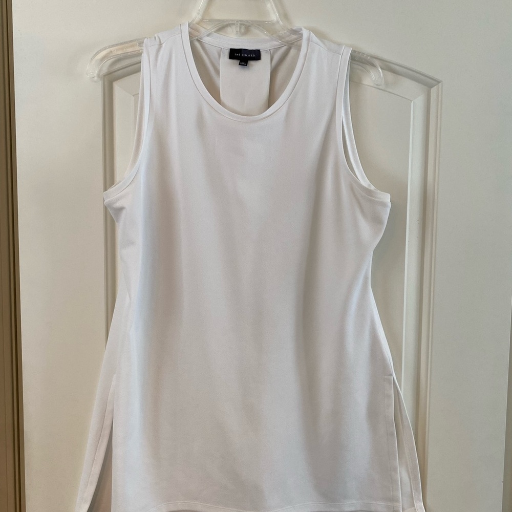 The Limited Women's long White Sleeveless Top